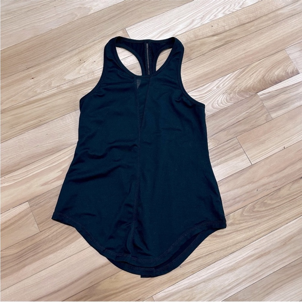 XS Zyia black mesh racerback tank top